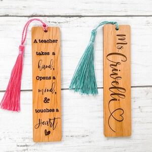 Teacher Bookmark, Custom Bookmark, Bookmark for Women, Wood Bookmark, End of Year Teacher Gift, Personalized Bookmark, SLP gift