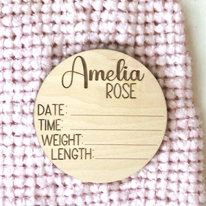 Wooden Baby Birth Announcement, Baby Name Sign, Birth Stats Sign, Newborn Name Wooden Sign, Baby Shower Gift, Hospital Name Sign