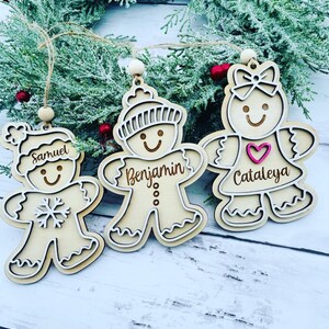 Gingerbread Ornament, Gingerbread Family Ornament, Gingerbread Man, Gingerbread Decor, Baking Ornament, 2023 Ornament, Grandkids Ornament