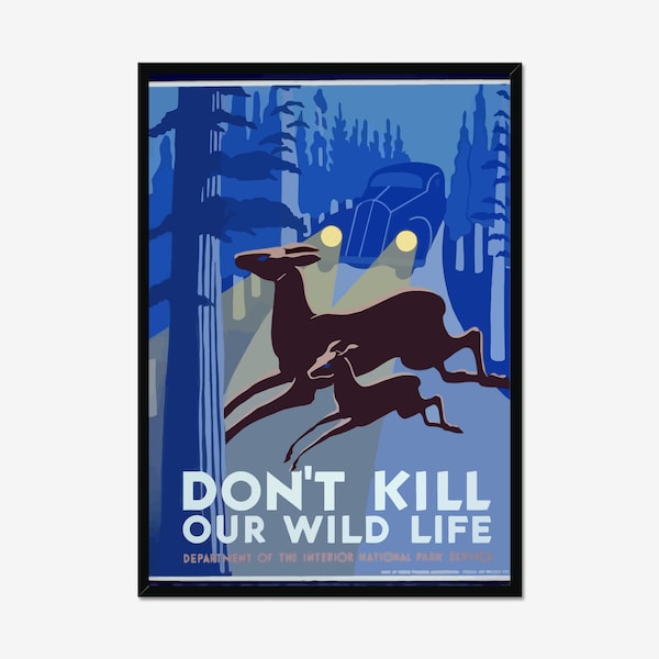 Wildlife Poster Etsy UK