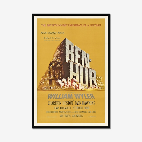 Ben Hur Film Poster Print of Classic Charlton Heston Movie