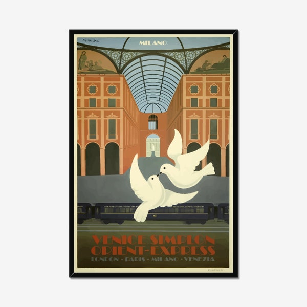 Orient Express vintage Voyage Tourisme Affiche Imprimer