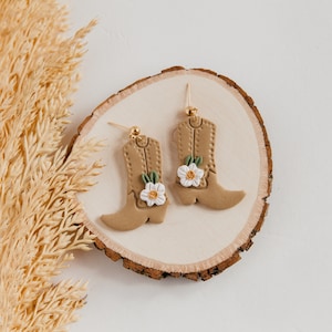 Western Boot Earrings - Hypoallergenic and Lightweight, Cowgirl Country Western Boho Jewelry