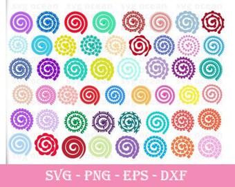 Download Rolled Flower Svg Etsy