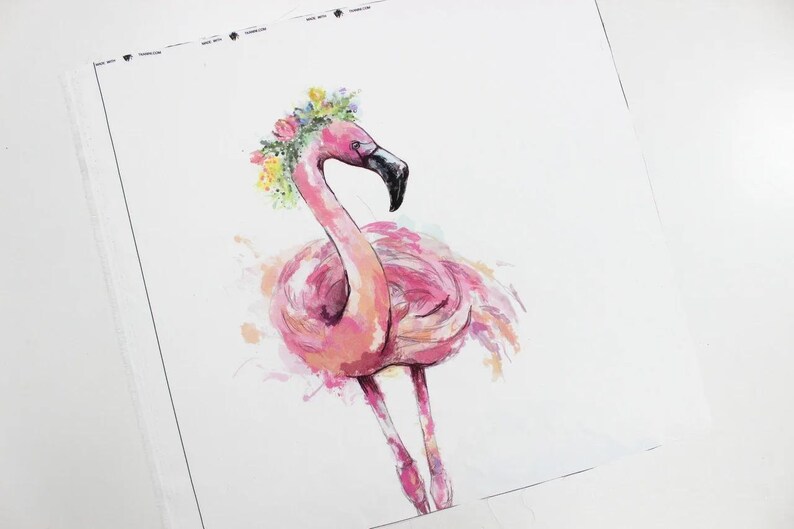 Fabric panels quilting quilt panels kids adult BLANKET patchwork for blankets.DIY baby cushion fabric Flamingo fabric panel.For sewing