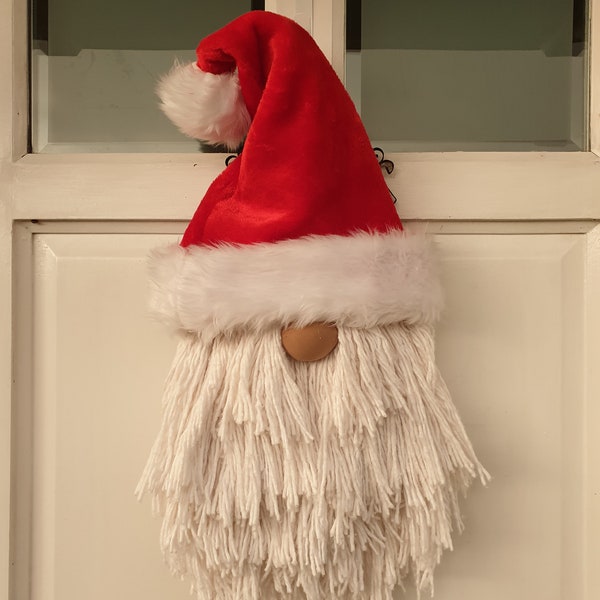 Santa Wall Hanging | Door Wreath | Father Christmas | Christmas Door Decor | Gnome Wreath | Christmas Wreath | Christmas Wall Decoration
