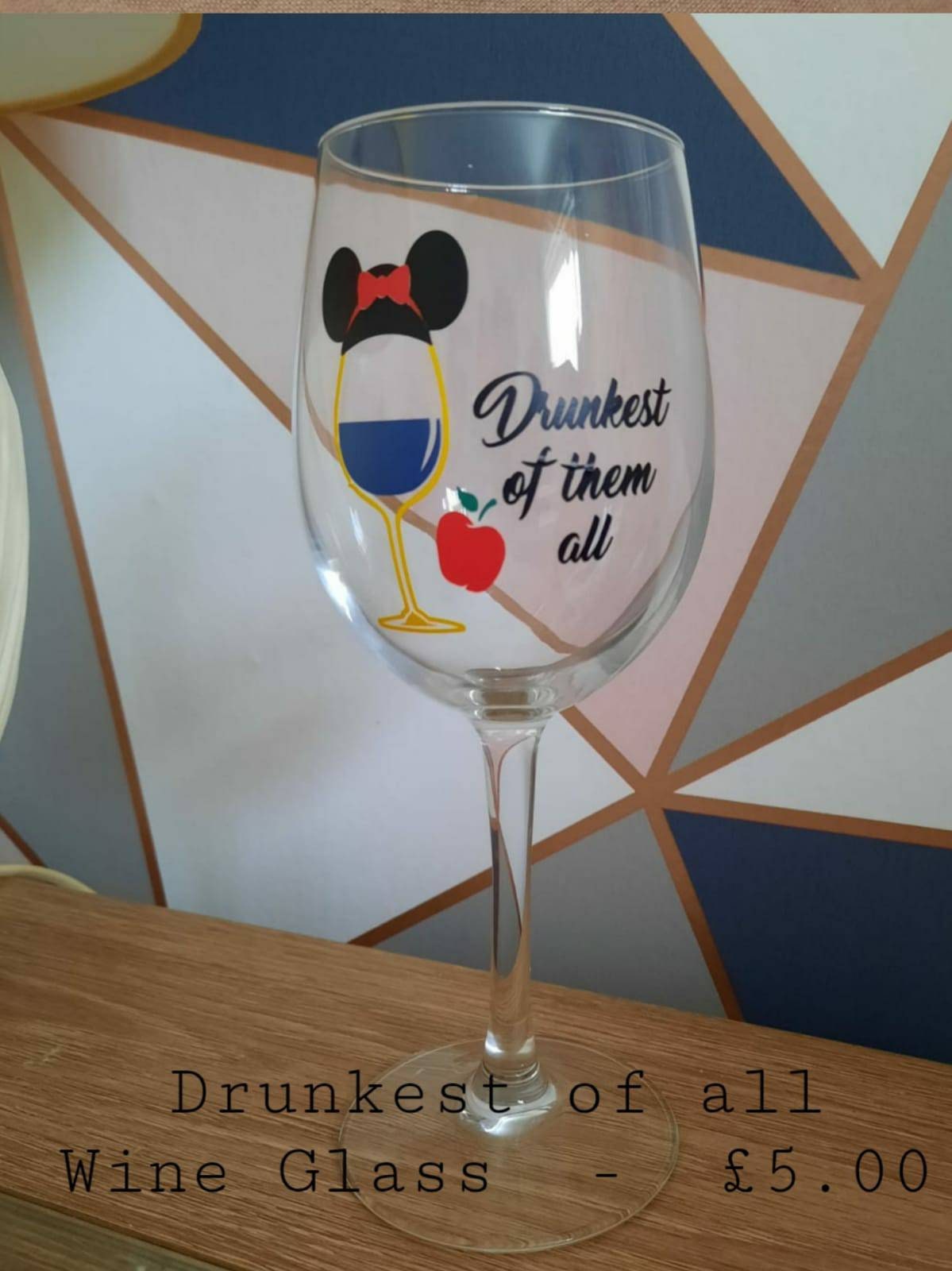 Disney wine glass Etsy