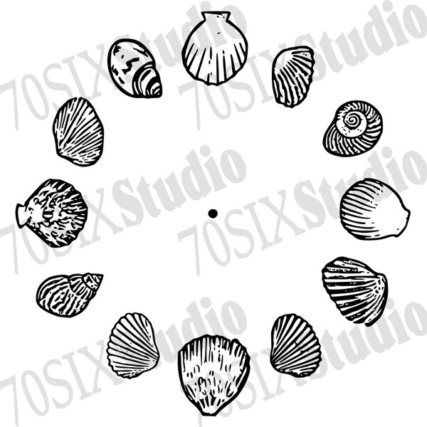 Seashell Clock - Etsy