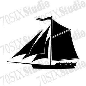Sailboat svg, yacht svg, sailing ship digital download, sailboat png