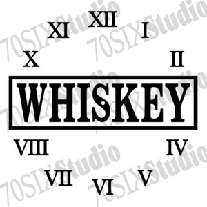Whisky branded klok sjabloon, gestempelde whisky klok sjabloon, klok png-bestand, klok svg-bestand