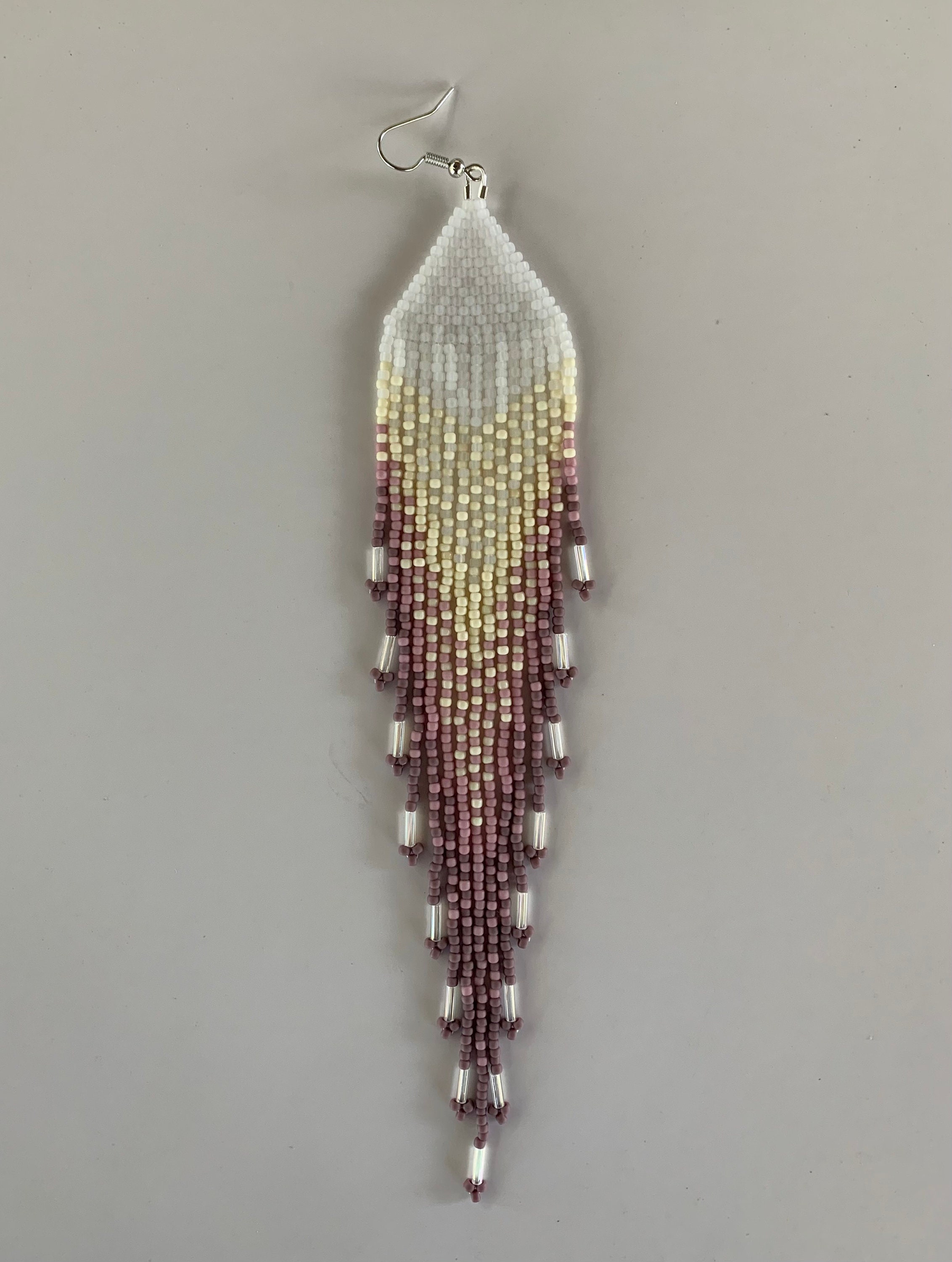 Handmade fringe seed bead earrings Etsy