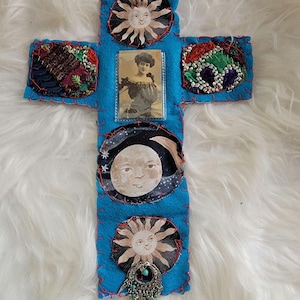 Pocket Altar,  hand stiched &quot; Moon prayer altar&quot;