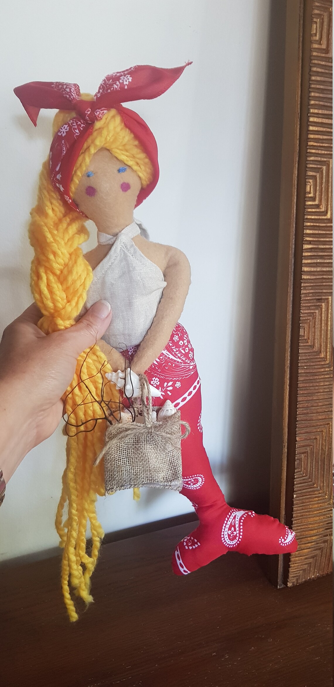 Rag doll Bandana Dolleska Mermaid. Etsy