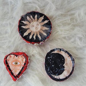 Fabric handmade Brooch set.