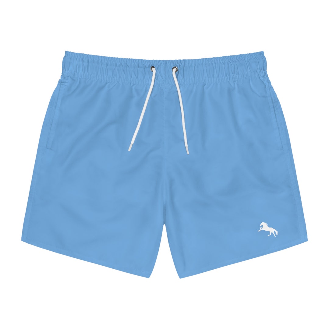 Men's Light Blue Shorts, Best Classy Light Blue Shorts, Men's Swim ...