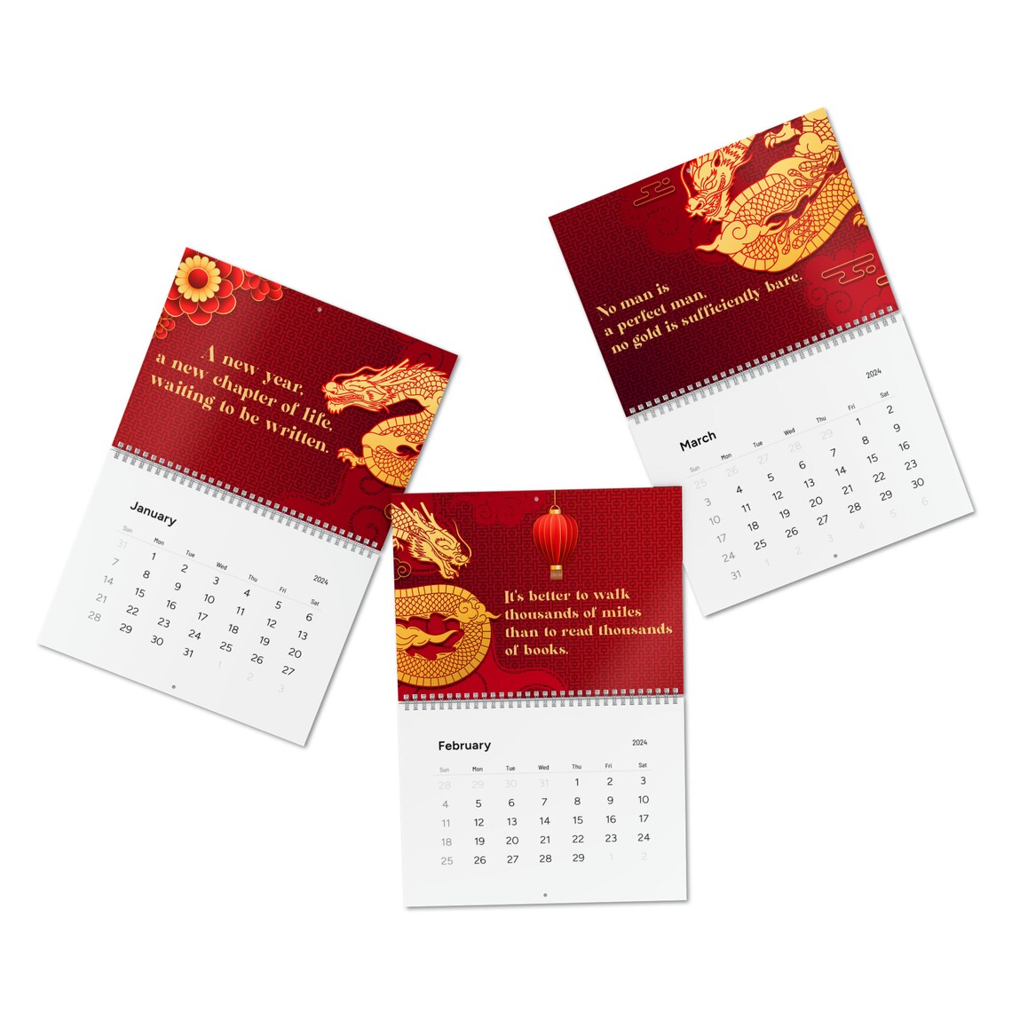 2024 Calendar, Chinese New Year Calendar, Planner 2024, Best New Year