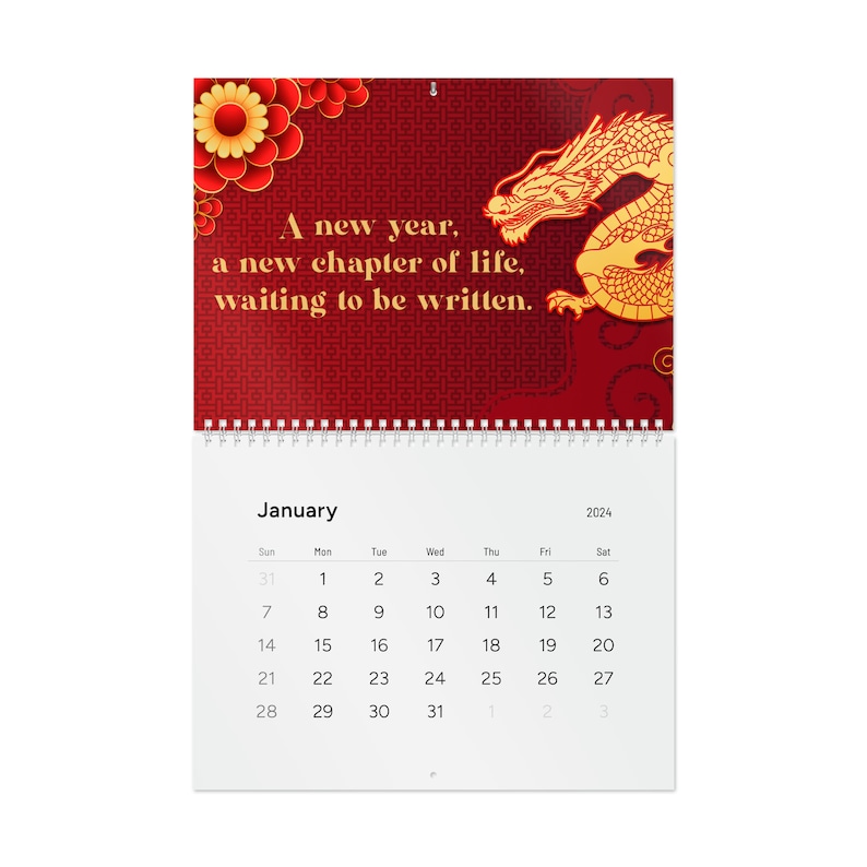 2024 Calendar, Chinese New Year Calendar, Planner 2024, Best New Year