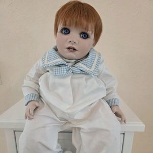 Vintage Porcelain 20-Inch Boy Doll By Virginia Ehrlich Turner 1992 LE: 33/500