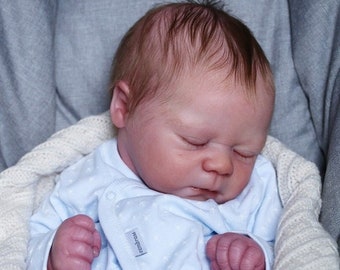 Realborn Johanna awake reborn baby doll by bonny wee baby nursery