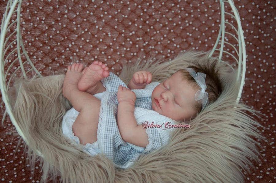 Zuri Sleeping 本物 *リアルボーン ~ 18インチ リボーンドール