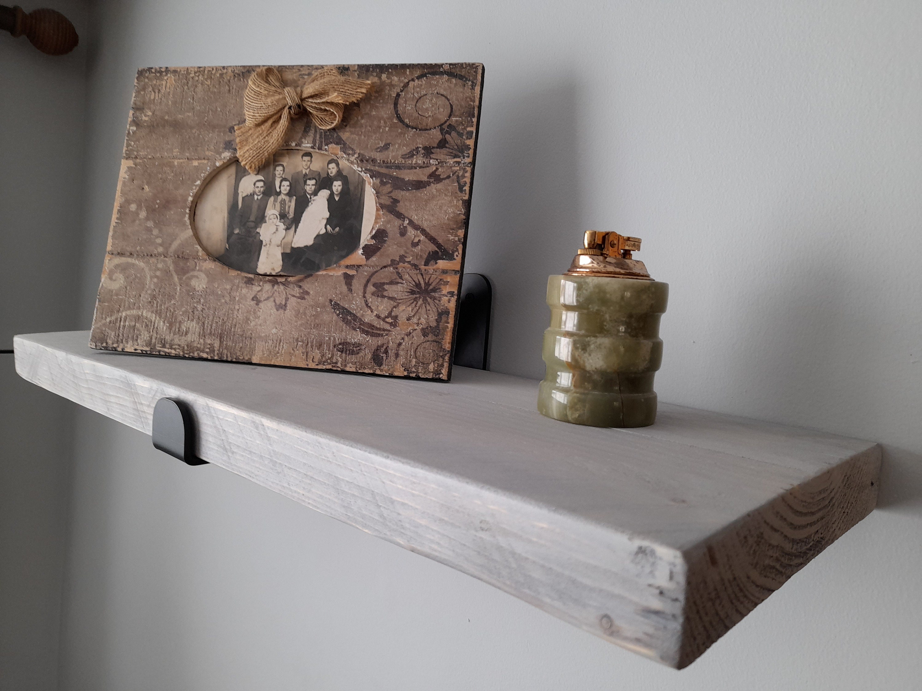GREY ASH Rustic Shelves Shelf Industrial Look Wooden Decor Etsy