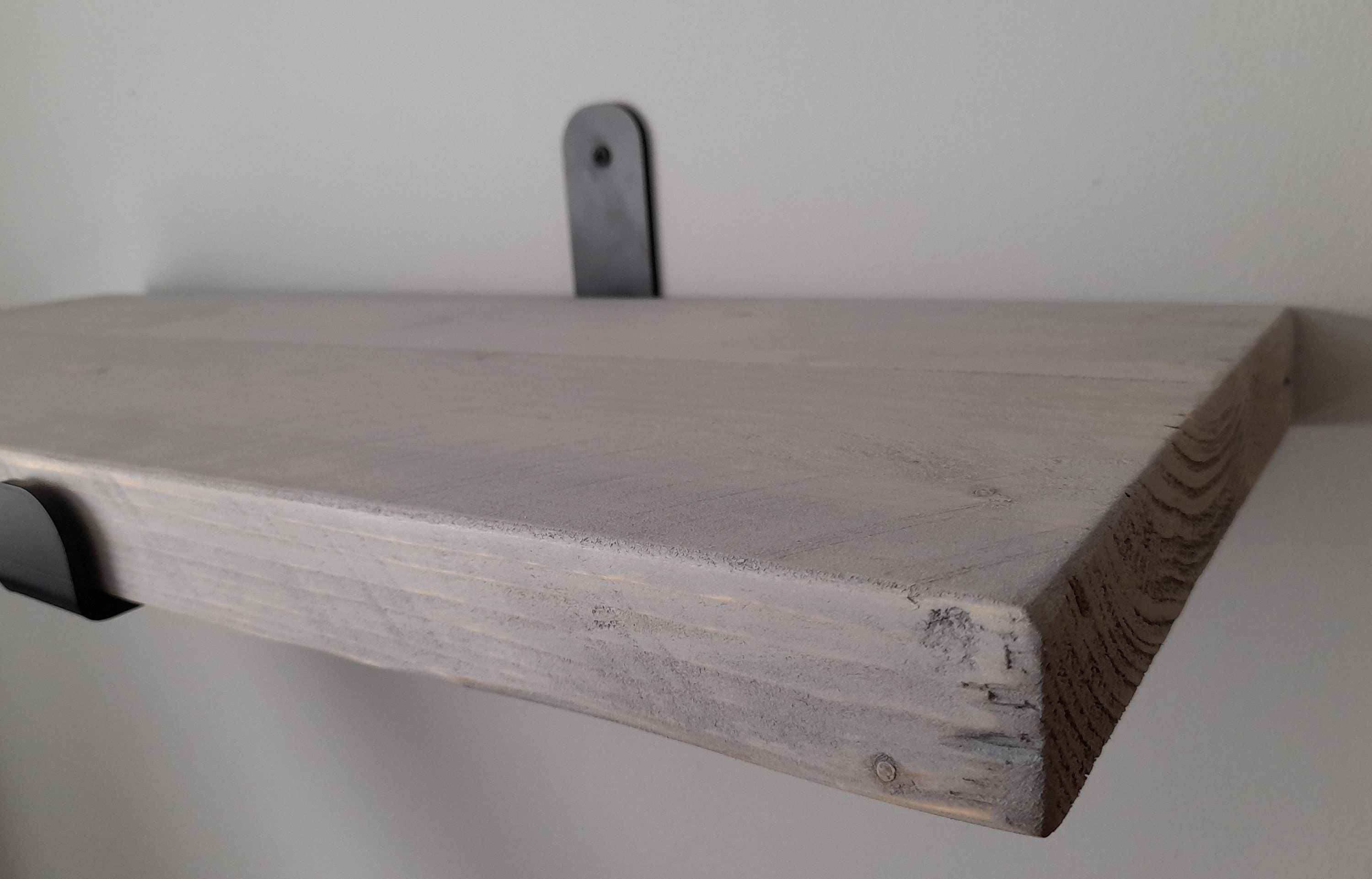 GREY ASH Rustic Shelves Shelf Industrial Look Wooden Decor Etsy