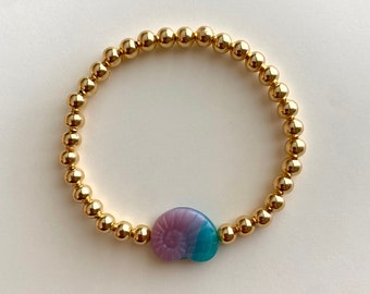 Aurora Seashore 14k Gold Filled Nautilus Seashell | Baby Bracelet Child Bracelet Adult Bracelet