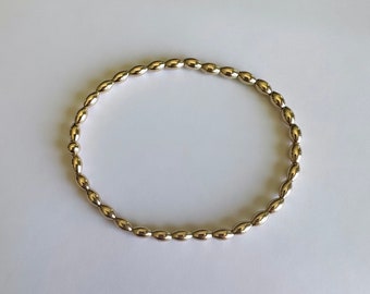 14k Gold Filled Oval Beaded Bracelet | Baby Bracelet Child Bracelet Adult Bracelet