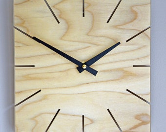 Wall Clock, 8 inch wall clock, hardwood wall clock, christmas gift clock