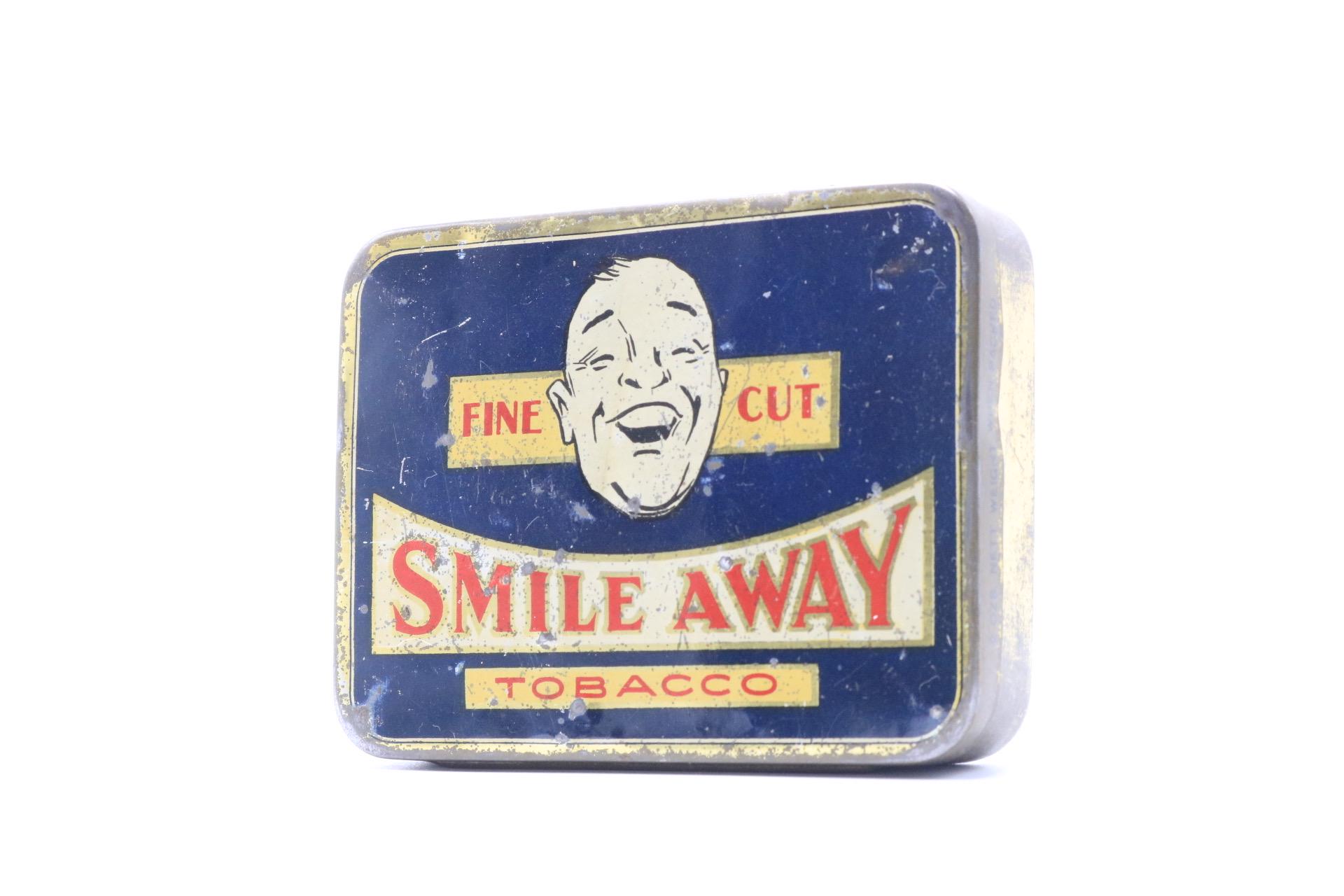 rare australian tobacco tins Vintage Rare Smile Away Tobacco Tin Melbourne Australia - Circa 1930