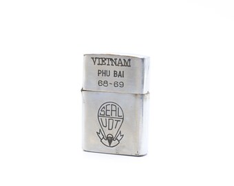 Vintage Vietnam Era Zippo Lighter, 9th Naval District service to 