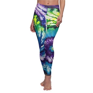 Swirl Tie Dye Leggings: Women&#39;s Yoga Activewear