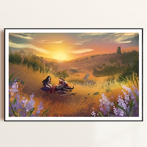 King Arthur Medieval Fantasy Art Poster | Avalon Arthurian Myth Wall Art