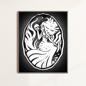 Siren Art Print | Greek Mythology Wall Art | Mythology Poster Art | Monster Art Poster | Mythology Illustration |