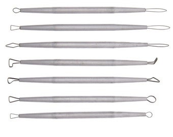 7 Pieces Stainless Steel Aluminum Polymer Clay Tools Pottery Ceramic Sculpting Tools Carving Wire And Ribbon Tools