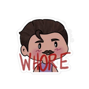 口ひげのエディ・ホ*ア防水ステッカー