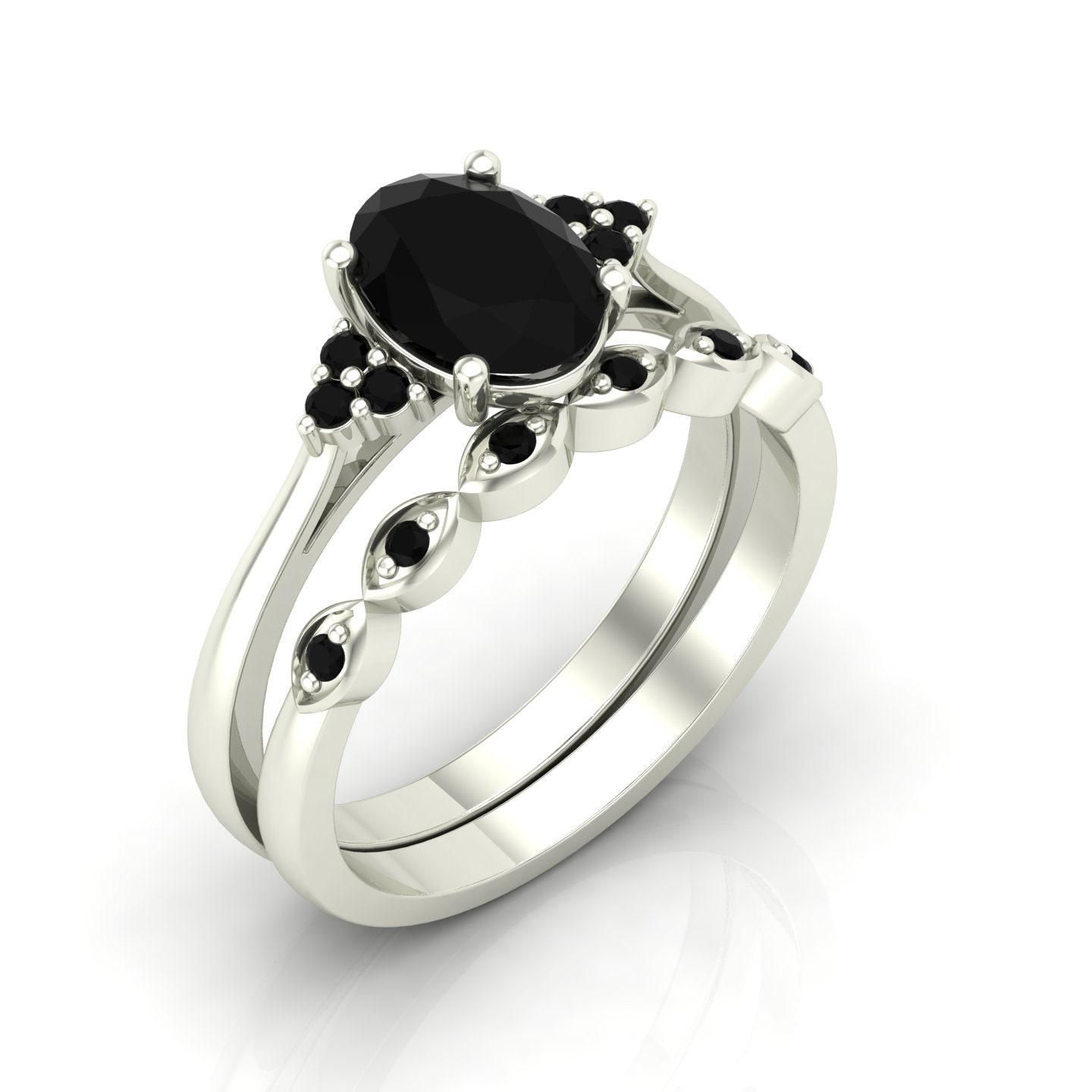 black onyx engagement ring sets black onyx engagement ring sets
