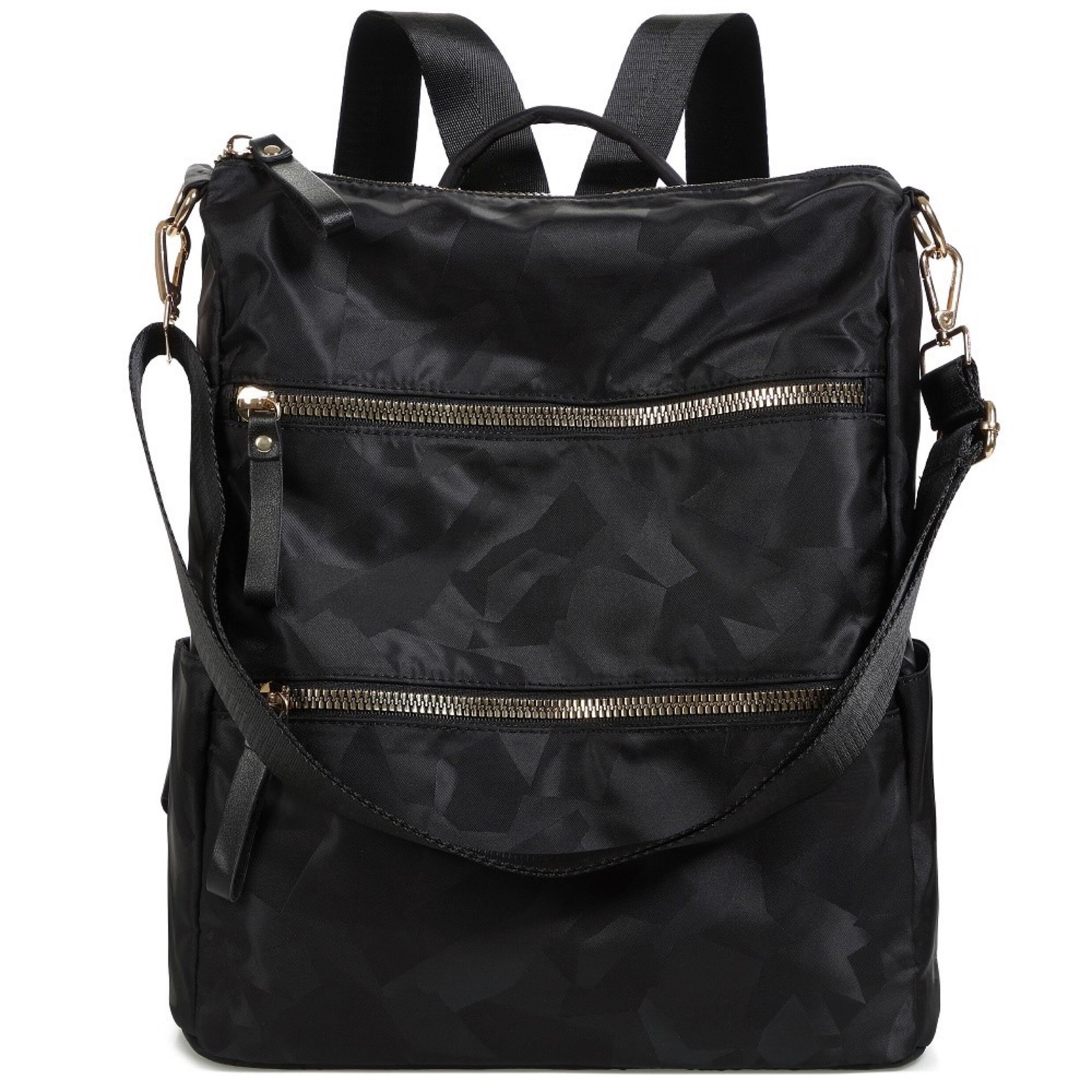 Black Camouflage Crossbody Backpack Trendy Fashion Camo Etsy