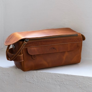 Leather Dopp Kit For Men