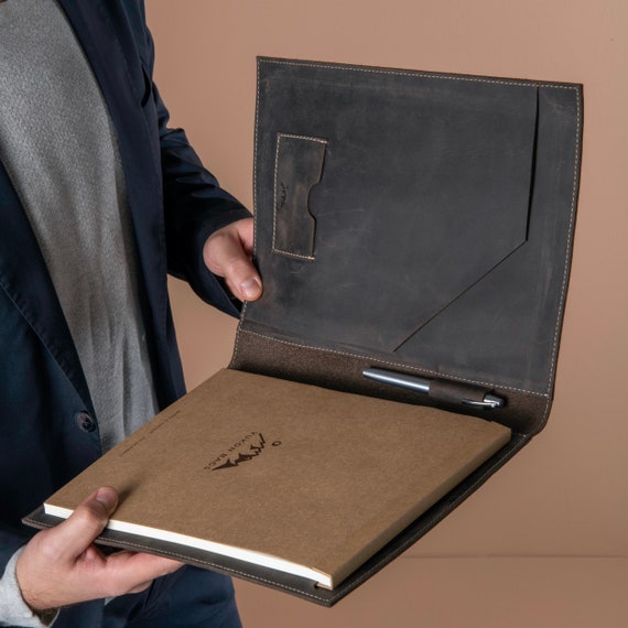Personalized Leather Padfolio Organizer Legal Pad Document Holder