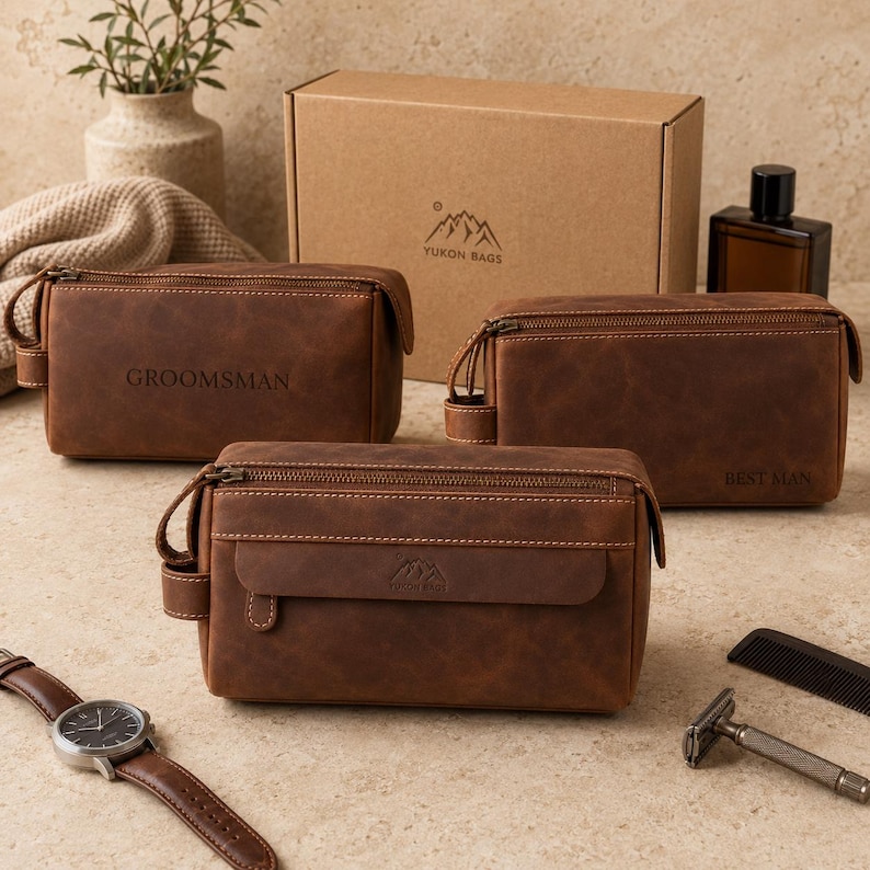 leather dopp kit