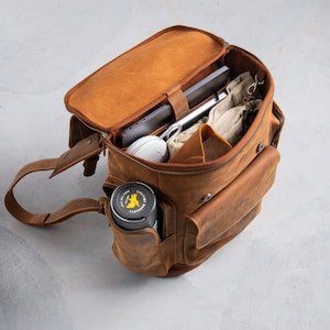 Leather Large Backpack for travel