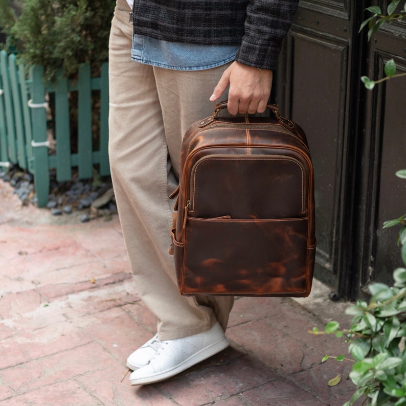 Leather Backpack for men