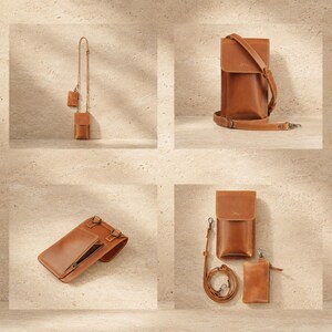 Leather Crossbody Phone Bag,