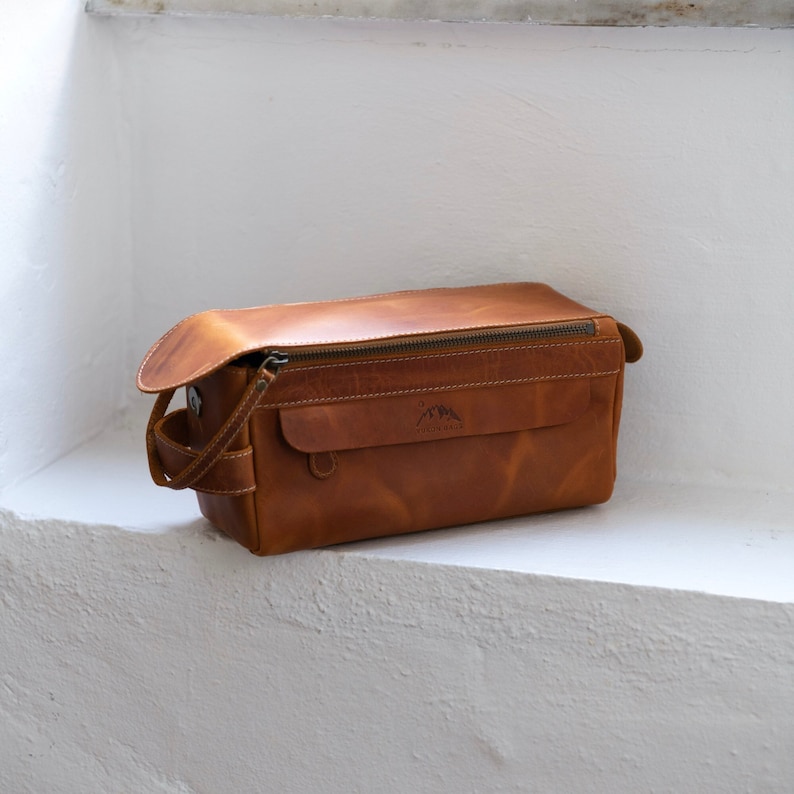 Leather Dopp Kit For Men