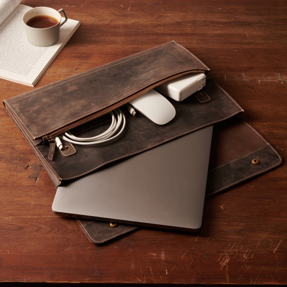 leather laptop sleeve