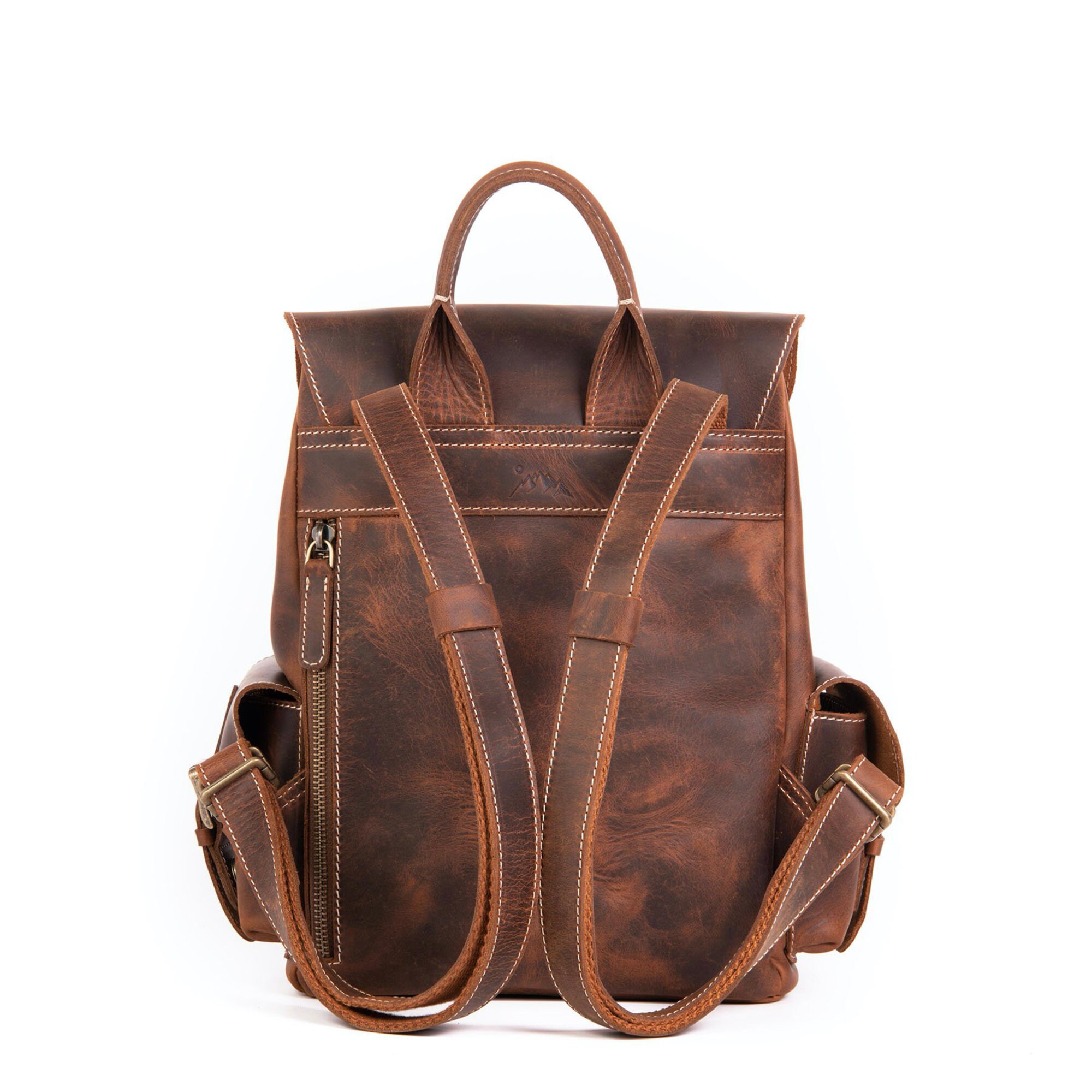 Mini Leather Backpack for Women Full Grain Rucksack - Etsy