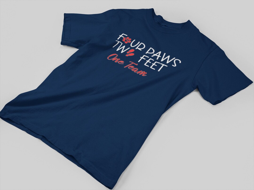 Four Paws Two Feet One Team Dog Agility Tshirt, Dog Sport Clothing
