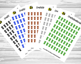 Wheelie Bin Collection Reminder Planner Stickers, Wheelie Bin Planner Stickers, Trash Can Sticker Planner, Bin Stickers for Planners