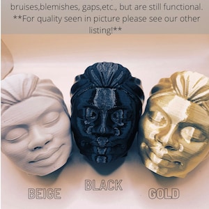 OOPS EDITION**[See Description] Inner Peace-African Inspired-Woman’s Head Succulent Planter